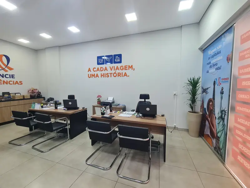 Mesas de atendimento da loja